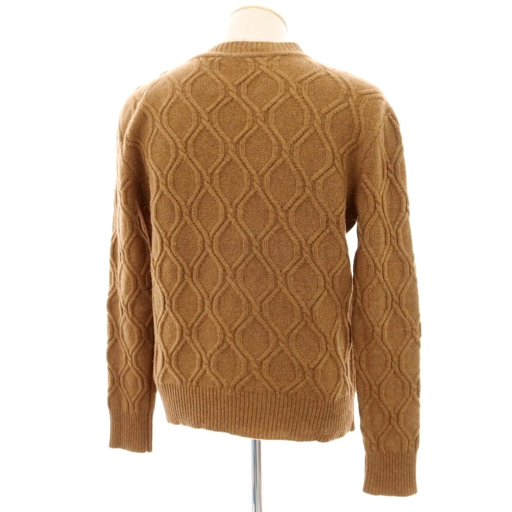 【中古】ドリューアンドコー DREW&CO ウール クルーネック プルオーバーニット キャメルブラウン【 M 】【 状態ランクB 】【 メンズ 】