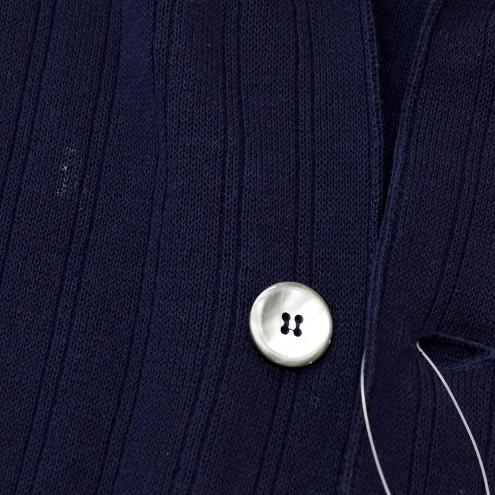 【中古】ラルディーニ LARDINI コットン 2B ニットジャケット ネイビー【サイズM】【 状態ランクC 】【 メンズ 】