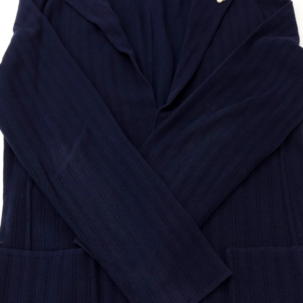 【中古】ラルディーニ LARDINI コットン 2B ニットジャケット ネイビー【サイズM】【 状態ランクC 】【 メンズ 】
