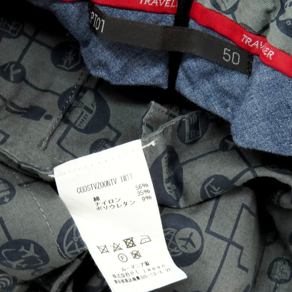 【中古】ピーティーゼロウーノ PT01 コットンナイロン カジュアルスラックスパンツ ブラック【 50 】【 状態ランクB 】【 メンズ 】