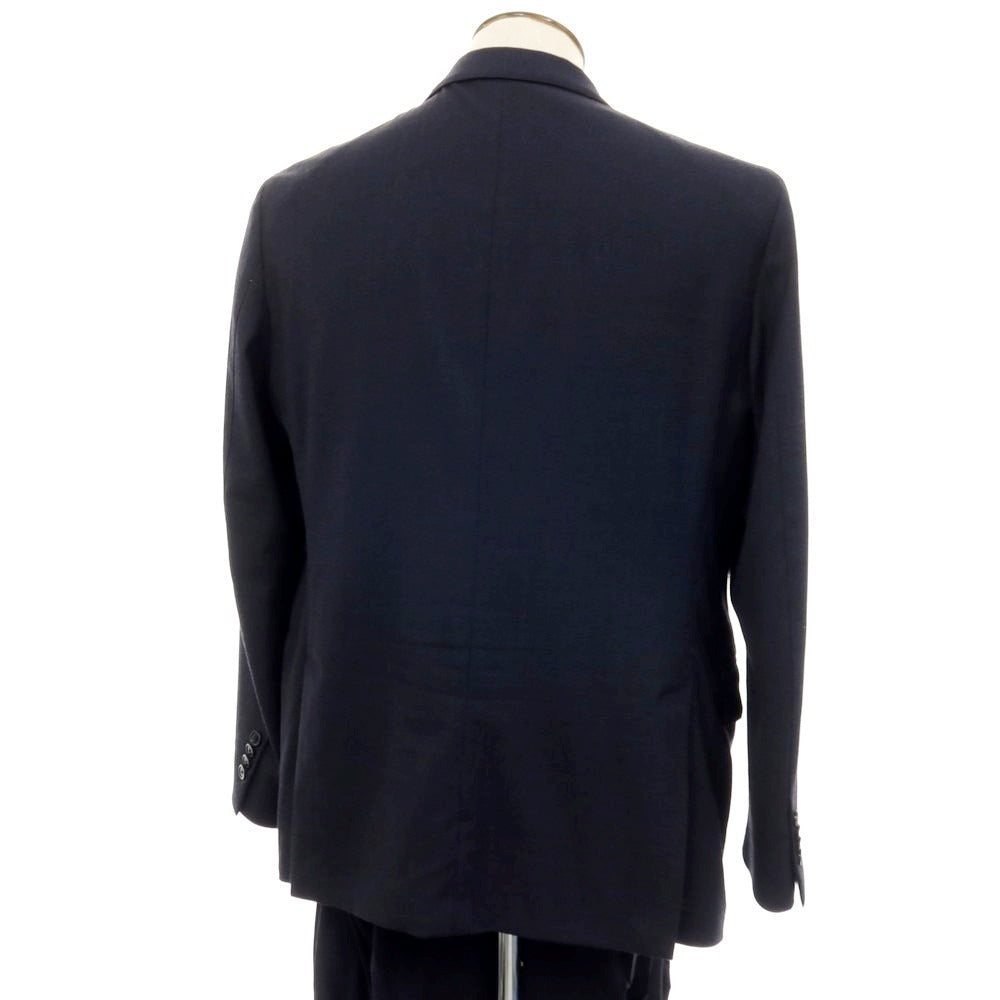 【中古】ラルディーニ LARDINI easy wear ストレッチナイロンウール 3つボタンスーツ セットアップ ネイビー【サイズ52 7REG】【 状態ランクC 】【 メンズ 】