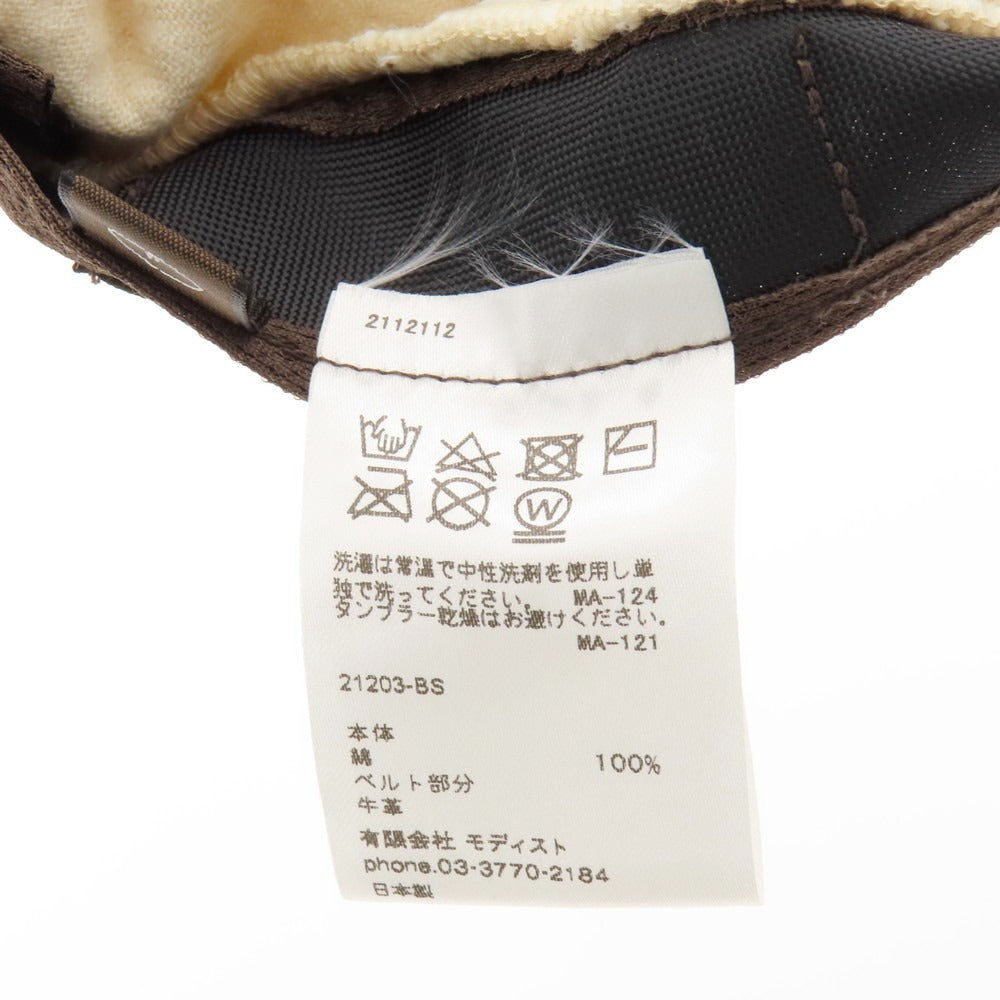 【中古】キジマタカユキ KIJIMA TAKAYUKI コットン 太畝コーデュロイ キャップ ライトベージュ【 Free 】【 状態ランクB 】【 メンズ 】