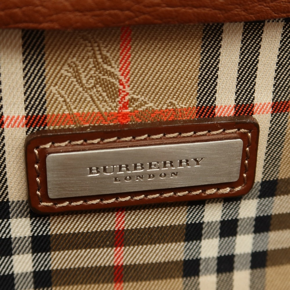 【中古】バーバリー BURBERRY レザー ダレスバッグ ライトブラウン【 状態ランクB 】【 メンズ 】
