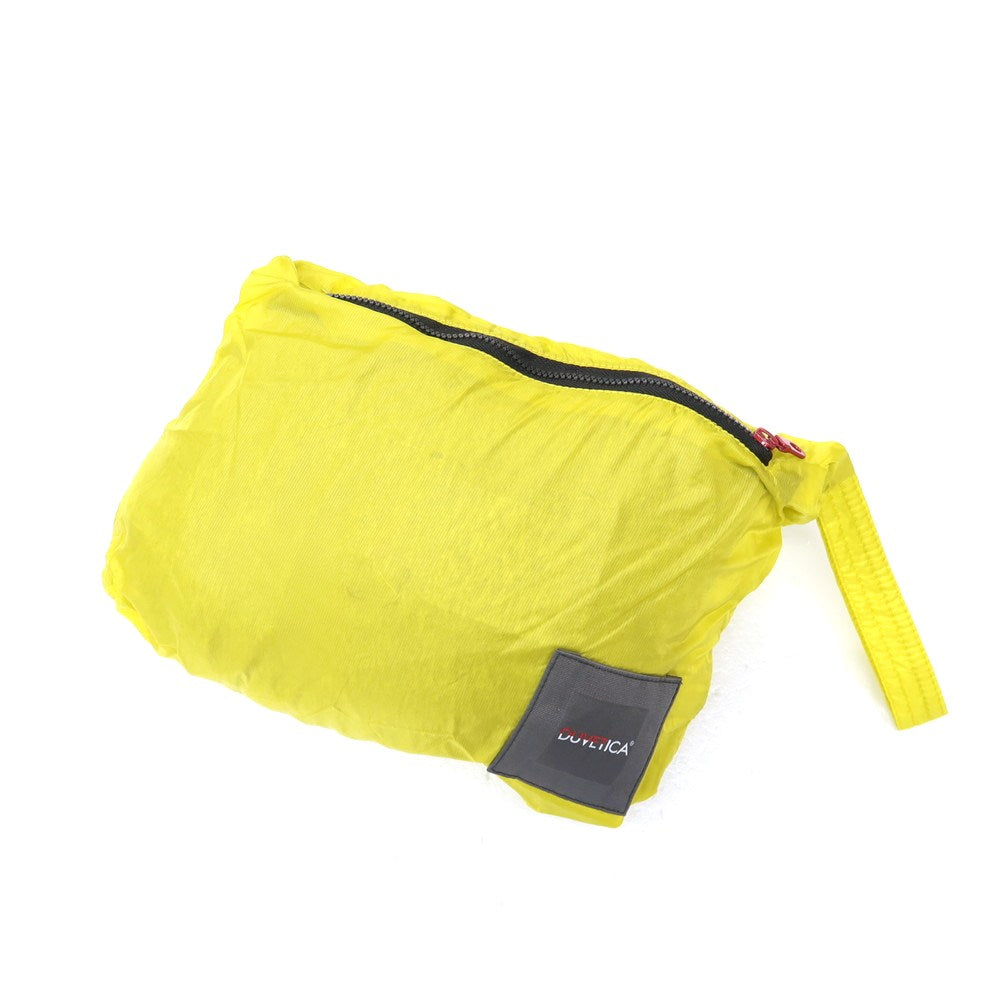 【中古】デュベティカ DUVETICA CEOリップストップナイロン ポケッタブル ダブルジップ ダウンベスト イエロー【 44 】【 状態ランクC 】【 メンズ 】