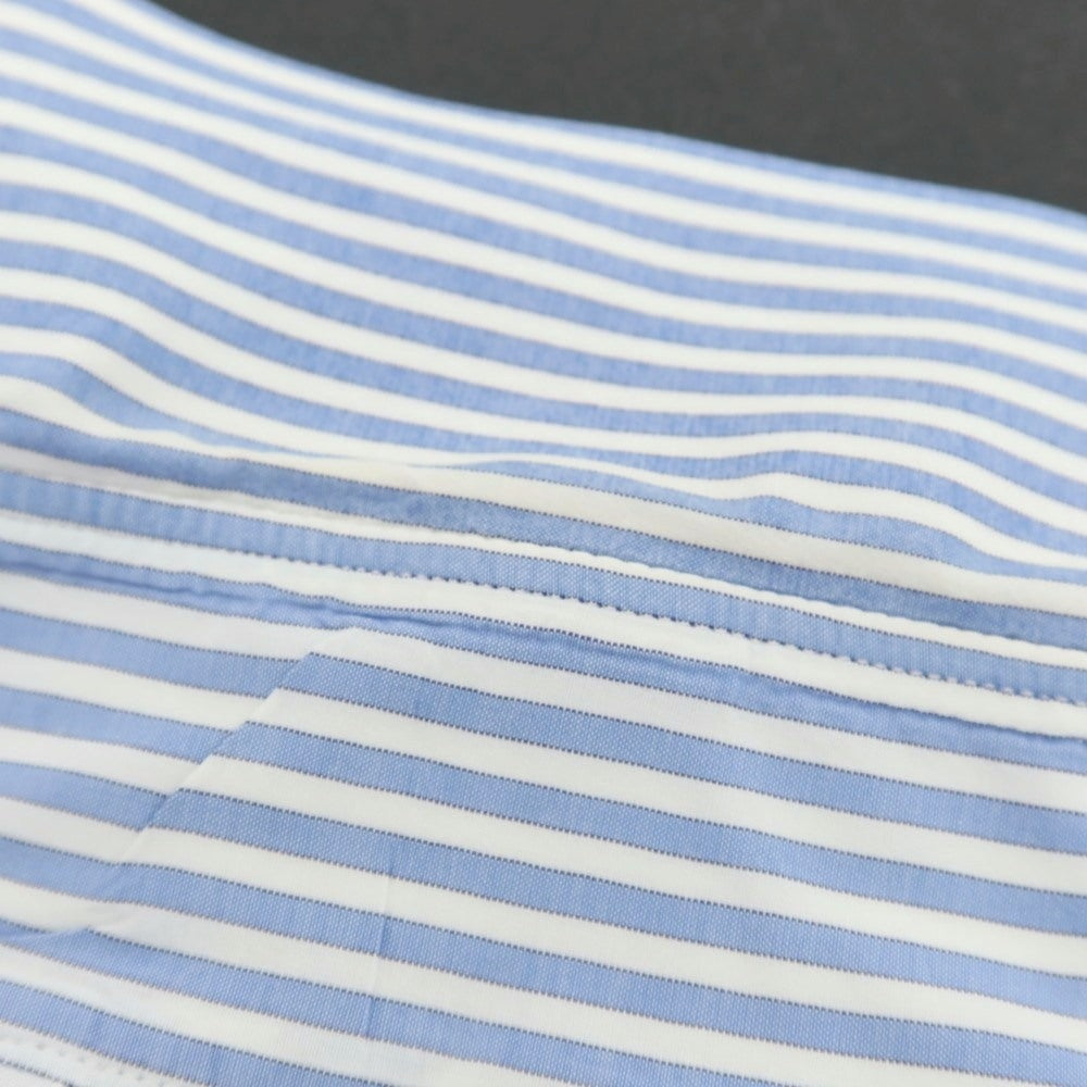 【中古】オリアン ORIAN コットン ストライプ ワイドカラー ドレスシャツ ライトブルーxホワイト【 38 】【 状態ランクC 】【 メンズ 】