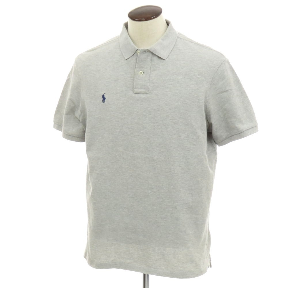 【中古】ポロ ラルフローレン Polo Ralph Lauren BEAMS別注 LIMITED EDITION コットン 鹿の子 半袖ポロシャツ グレー【 L 】【 状態ランクD 】【 メンズ 】