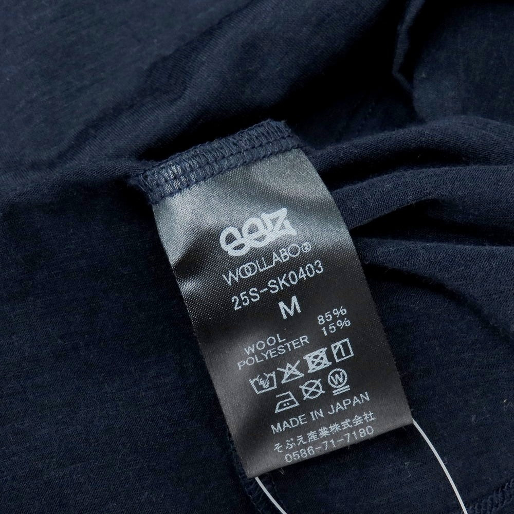 【中古】エスエスズィー SSZ WOOLLABO別注 ウールポリエステル クルーネック 長袖Tシャツ ネイビー【 M 】【 状態ランクB 】【 メンズ 】