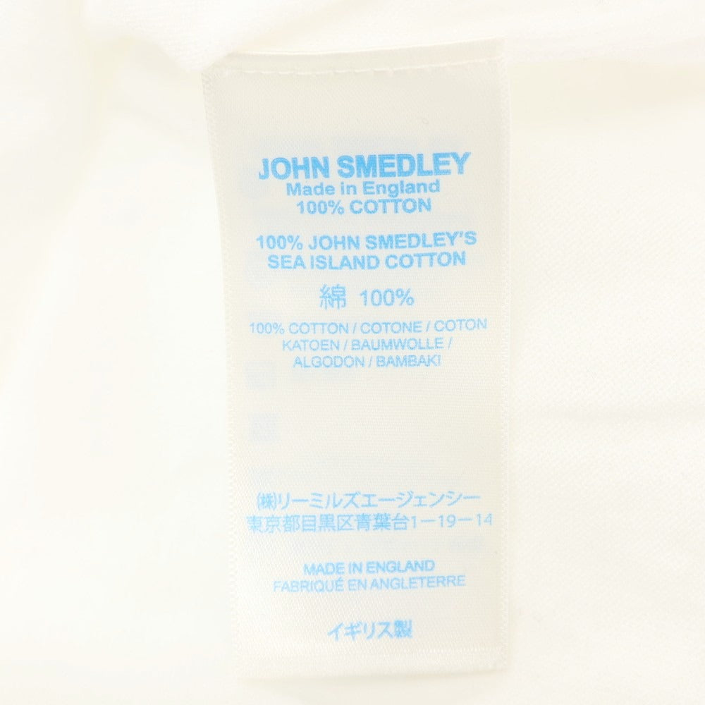【中古】ジョンスメドレー JOHN SMEDLEY ハイゲージ シーアイランドコットン クルーネック 半袖 プルオーバーニット ホワイト【サイズL】【 状態ランクC 】【 メンズ 】