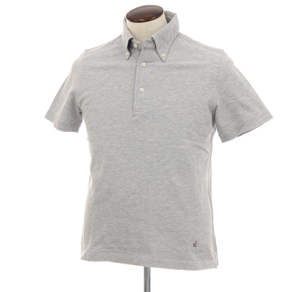 【中古】ギローバー GUY ROVER コットン 鹿の子 ボタンダウン 半袖ポロシャツ グレー【サイズXL】【 状態ランクB 】【 メンズ 】