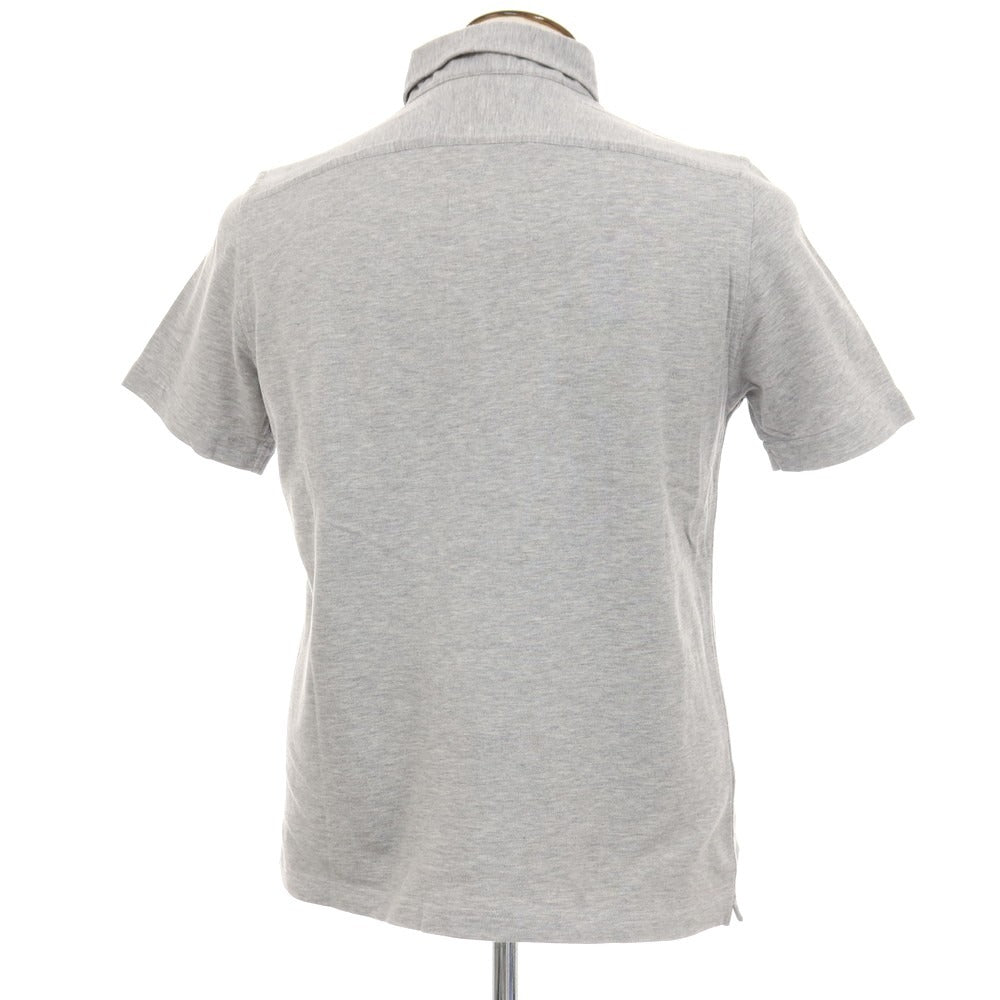 【中古】ギローバー GUY ROVER コットン 鹿の子 ボタンダウン 半袖ポロシャツ グレー【サイズXL】【 状態ランクB 】【 メンズ 】