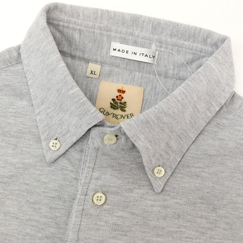 【中古】ギローバー GUY ROVER コットン 鹿の子 ボタンダウン 半袖ポロシャツ グレー【サイズXL】【 状態ランクB 】【 メンズ 】