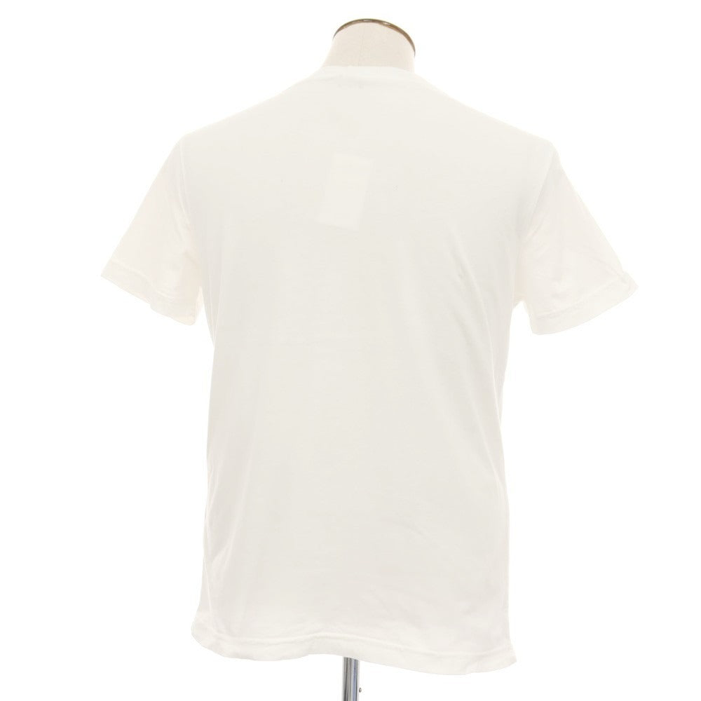 【中古】スリードッツ three dots コットン クルーネック ポケット 半袖Tシャツ ホワイト【サイズXL】【 状態ランクB 】【 メンズ 】