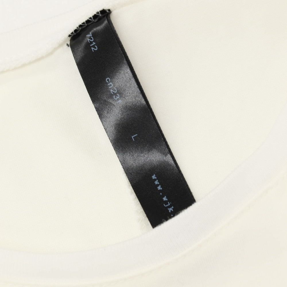 【中古】ダブルジェイケイ wjk ナイロンコットン クールタッチ ジップポケット 半袖Tシャツ ホワイト【サイズL】【 状態ランクB 】【 メンズ 】