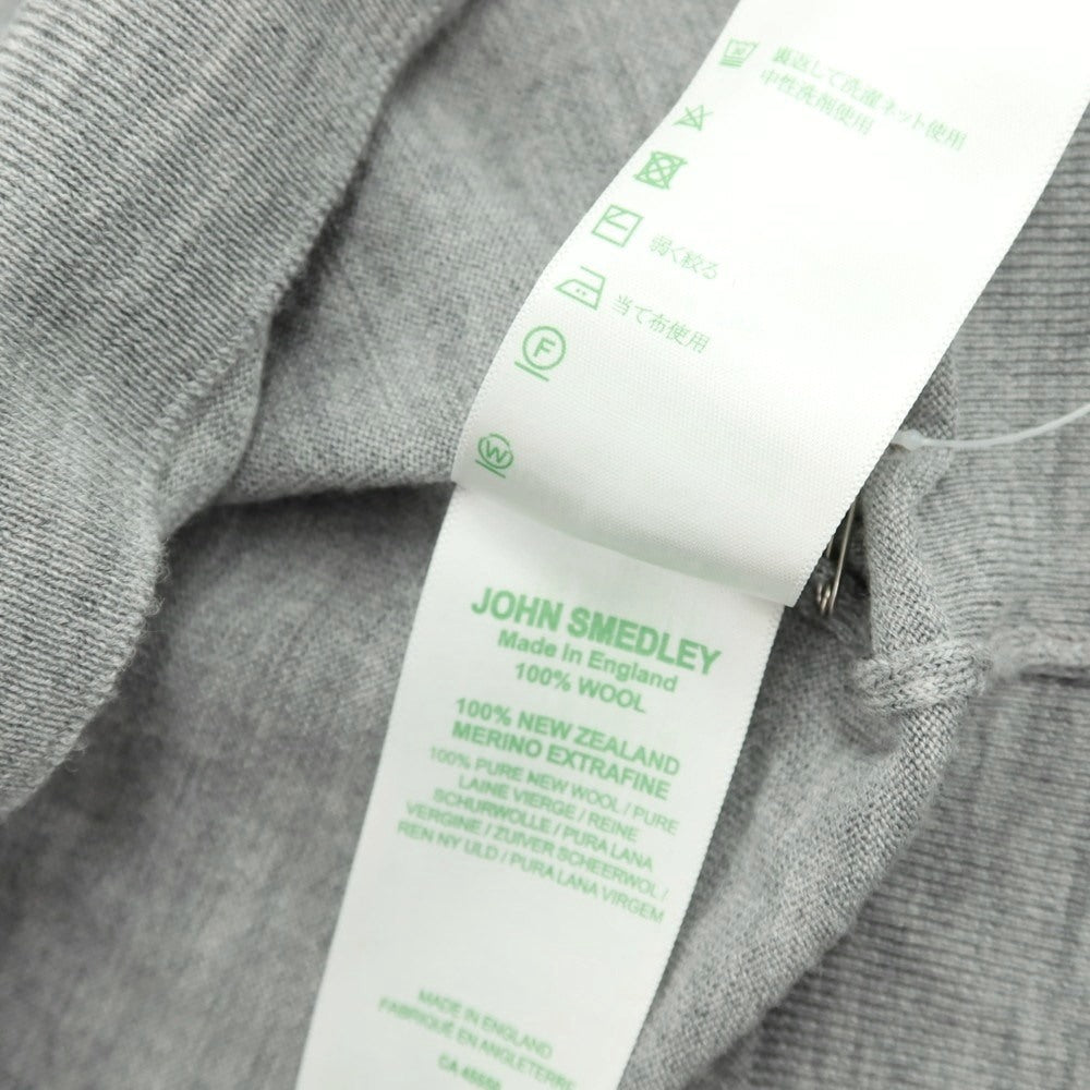 【中古】ジョンスメドレー JOHN SMEDLEY ハイゲージ ウール タートルネック プルオーバーニット グレー【 L 】【 状態ランクC 】【 メンズ 】