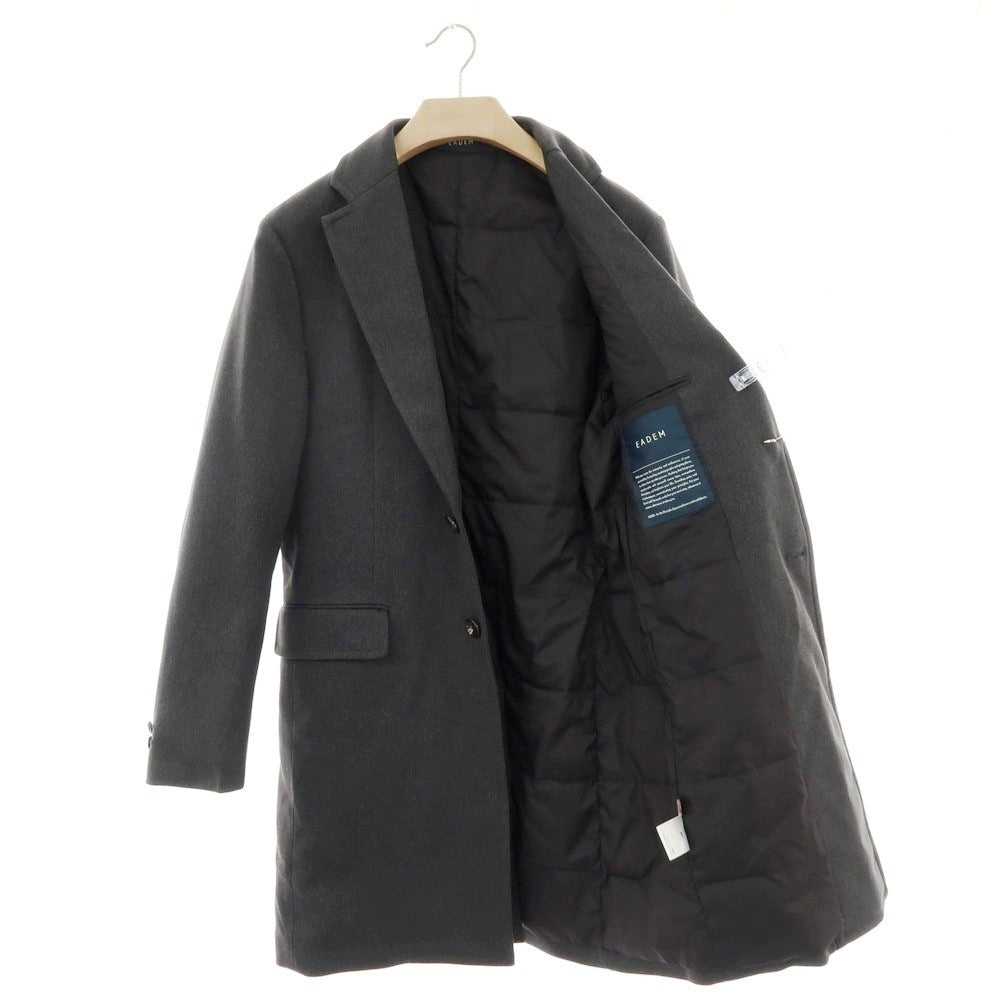 【中古】【未使用】エアディム EADEM ポリエステル 中綿 チェスターフィールドコート チャコールグレー【 46 】【 状態ランクS 】【 メンズ 】