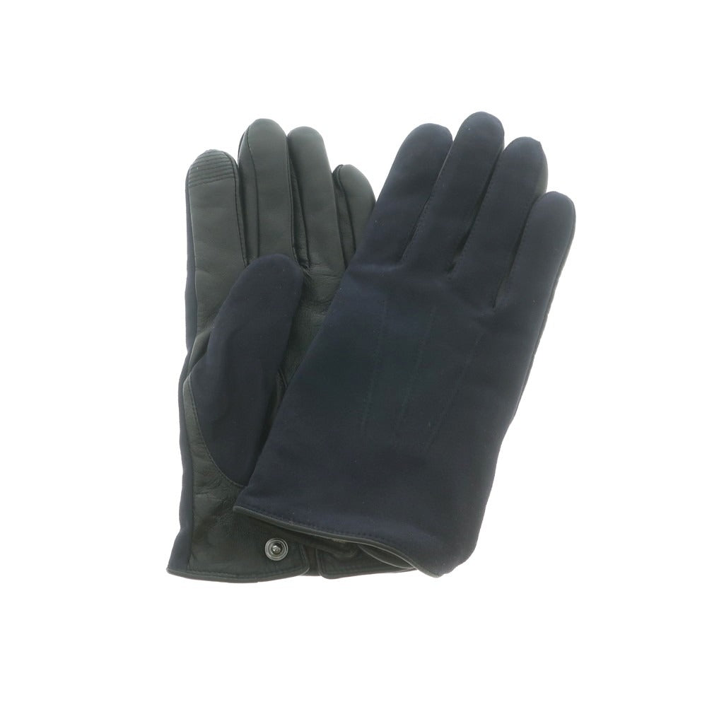 【中古】ビューティアンドユースユナイテッドアローズ BEAUTY&YOUTH UNITED ARROWS 羊革 レザー カシミヤウールライニング 手袋 グローブ ネイビー【 FREE 】【 状態ランクB 】【 メンズ 】