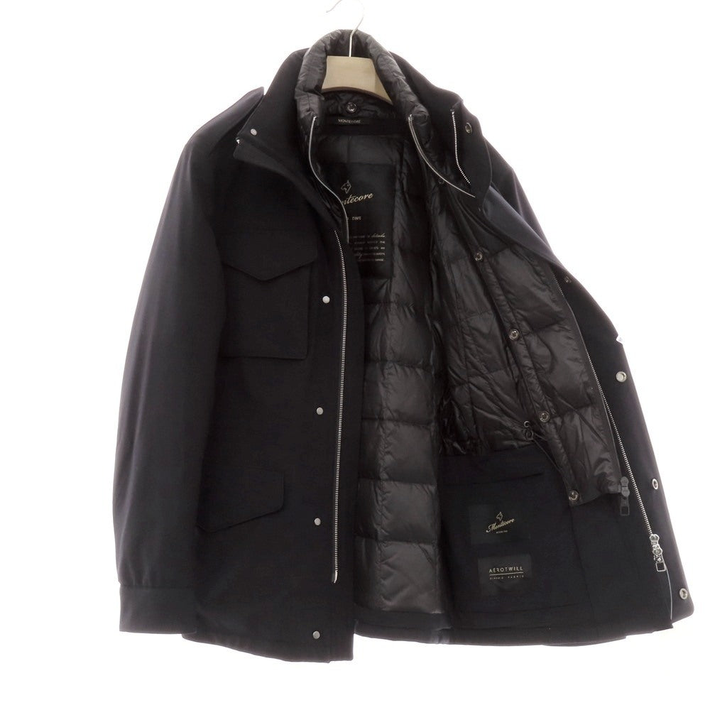 【中古】モンテコーレ Montecore ストレッチ ポリエステル ダウンジャケット ネイビー【 46 】【 状態ランクA 】【 メンズ 】