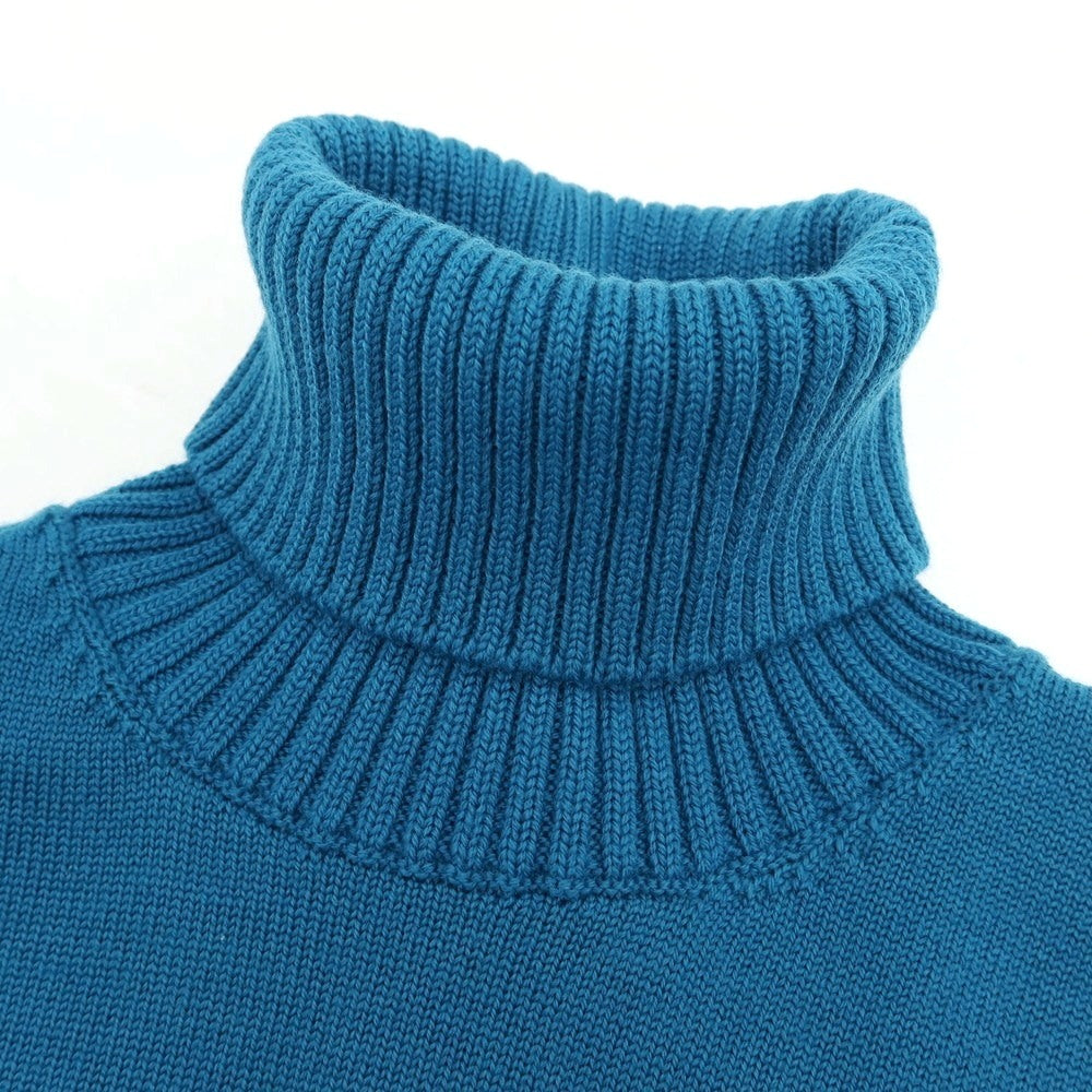 【中古】ドルモア DRUMOHR ウール タートルネック プルオーバーニット ターコイズブルー【 46 】【 状態ランクB 】【 メンズ 】