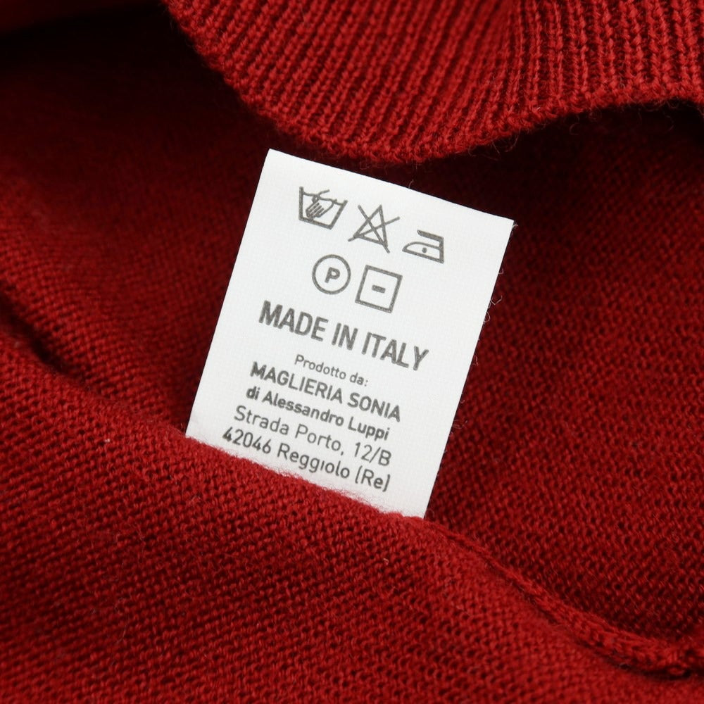 【中古】アレッサンドロルッピ Alessandro Luppi ハイゲージ ウール クルーネック プルオーバーニット レッド【 46 】【 状態ランクA 】【 メンズ 】