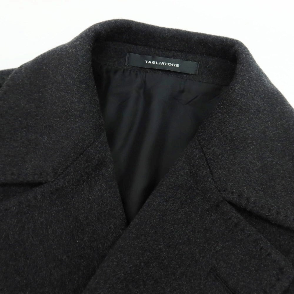 【中古】【未使用】タリアトーレ TAGLIATORE カシミヤ ピーコート ダークグレー【 44 】【 状態ランクS 】【 メンズ 】