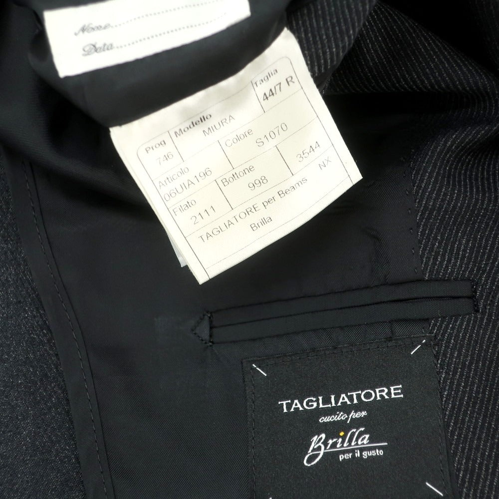 【中古】タリアトーレ TAGLIATORE Brilla per il gusto別注 MIURA スリーピース ウール 2つボタンスーツ ダークグレー【 44 】【 状態ランクB 】【 メンズ 】