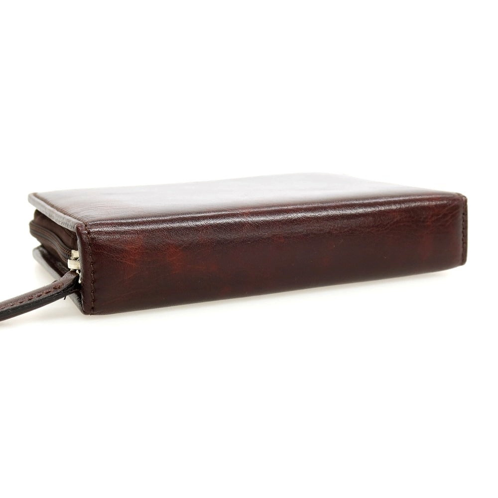 【中古】トリムトウキョウ trim tokyo レザー 手帳カバー・ペンケース ダークブラウン【 状態ランクB 】【 メンズ 】