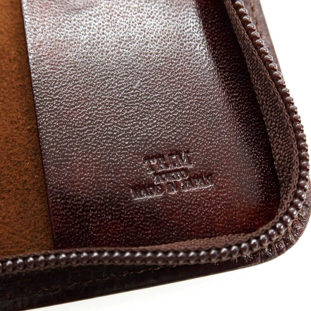 【中古】トリムトウキョウ trim tokyo レザー 手帳カバー・ペンケース ダークブラウン【 状態ランクB 】【 メンズ 】