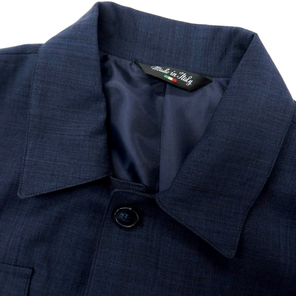 【新品】ガウディ GAUDI 26SS ポリエステル セットアップ スーツ ネイビー【 48 】【 状態ランクN 】【 メンズ 】