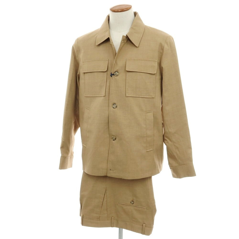 【新品アウトレット】ガウディ GAUDI 26SS ストレッチポリエステル セットアップ スーツ ベージュ【 48 】【 状態ランクN- 】【 メンズ 】