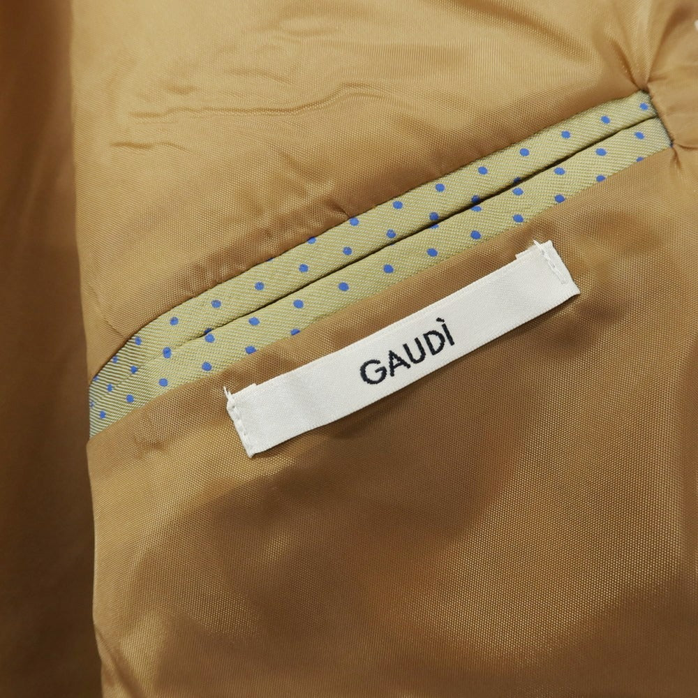 【新品アウトレット】ガウディ GAUDI 26SS ストレッチポリエステル セットアップ スーツ ベージュ【 48 】【 状態ランクN- 】【 メンズ 】
