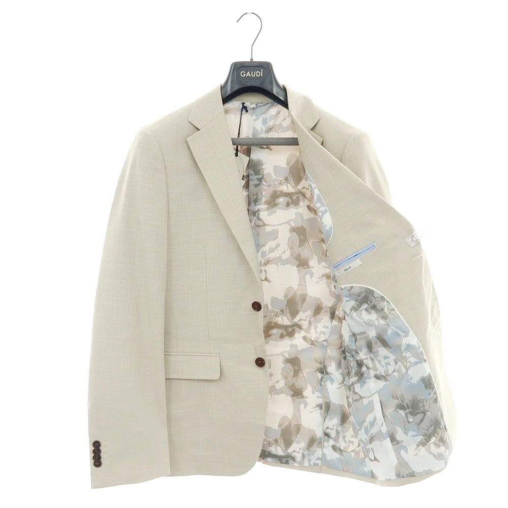 【新品アウトレット】ガウディ GAUDI 26SS ストレッチポリエステル 2つボタンスーツ サンドベージュ【 50(紙タグ表記) 】【 状態ランクN- 】【 メンズ 】