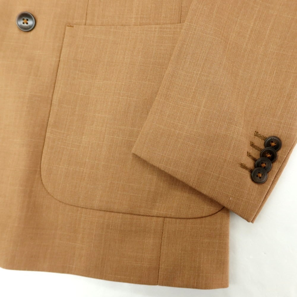 【新品】ガウディ GAUDI 26SS ストレッチポリエステル ダブルスーツ ライトブラウン【 50 】【 状態ランクN 】【 メンズ 】