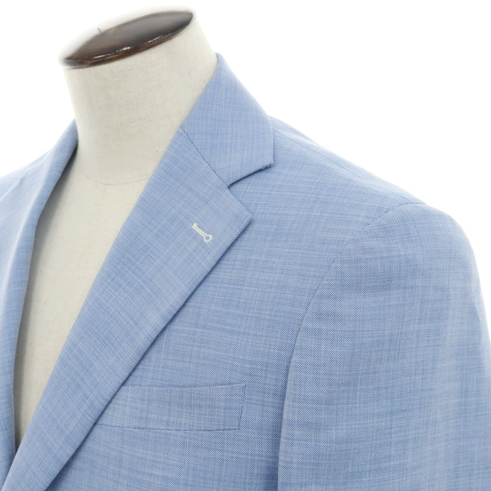 【新品】ガウディ GAUDI 26SS ストレッチポリエステル 2つボタンスーツ ライトブルー【 50 】【 状態ランクN 】【 メンズ 】