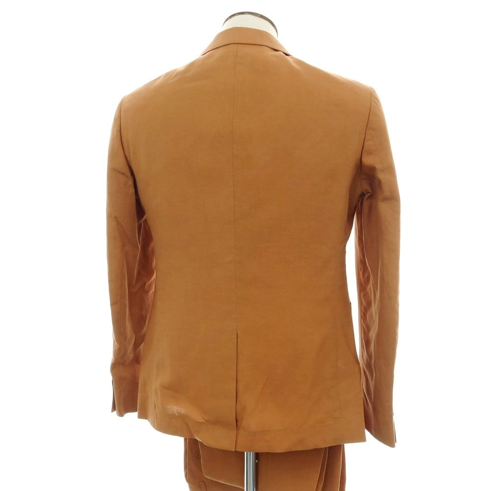 【新品】ガウディ GAUDI 26SS リヨセルリネン 2つボタンスーツ ライトブラウン【 50 】【 状態ランクN 】【 メンズ 】