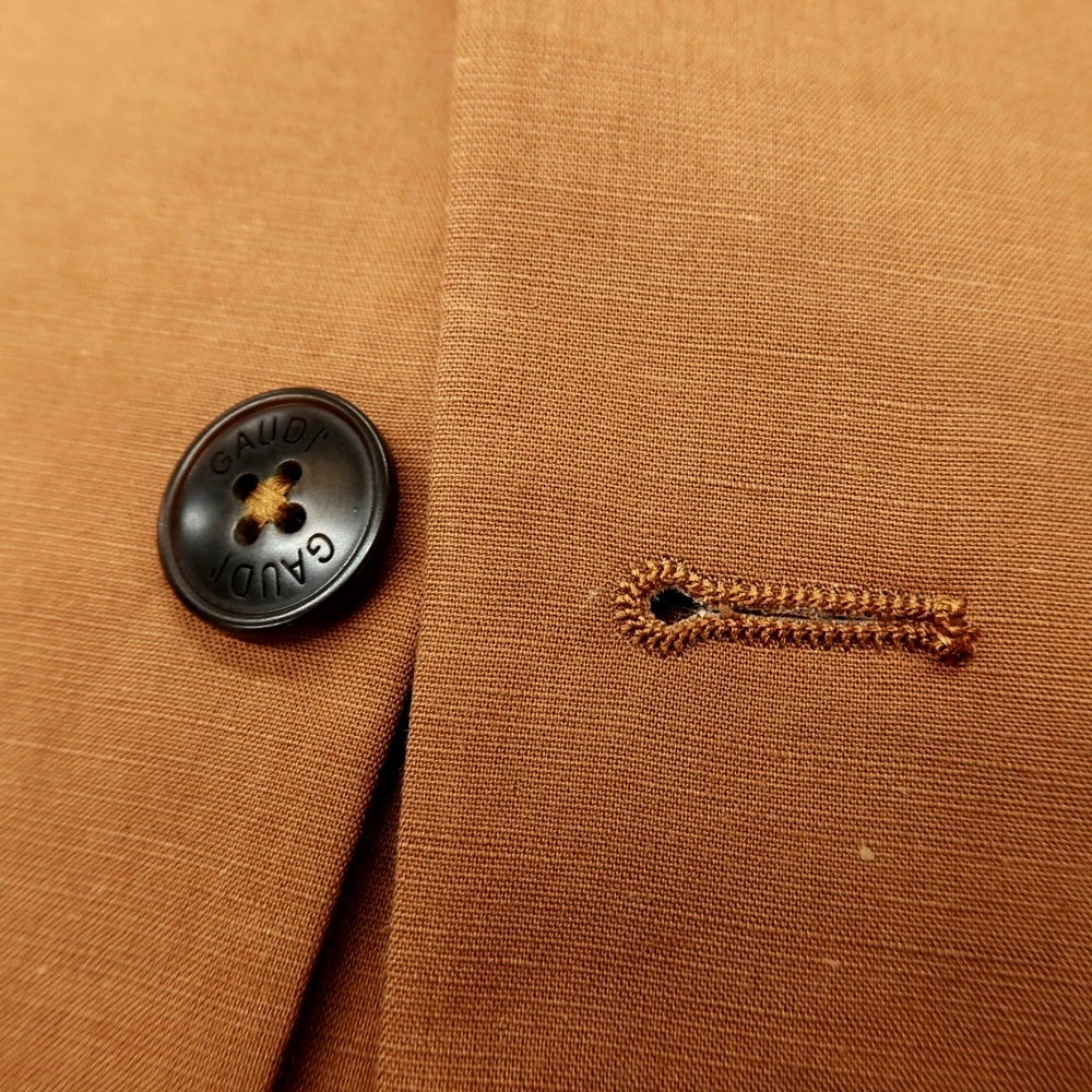 【新品】ガウディ GAUDI 26SS リヨセルリネン 2つボタンスーツ ライトブラウン【 50 】【 状態ランクN 】【 メンズ 】