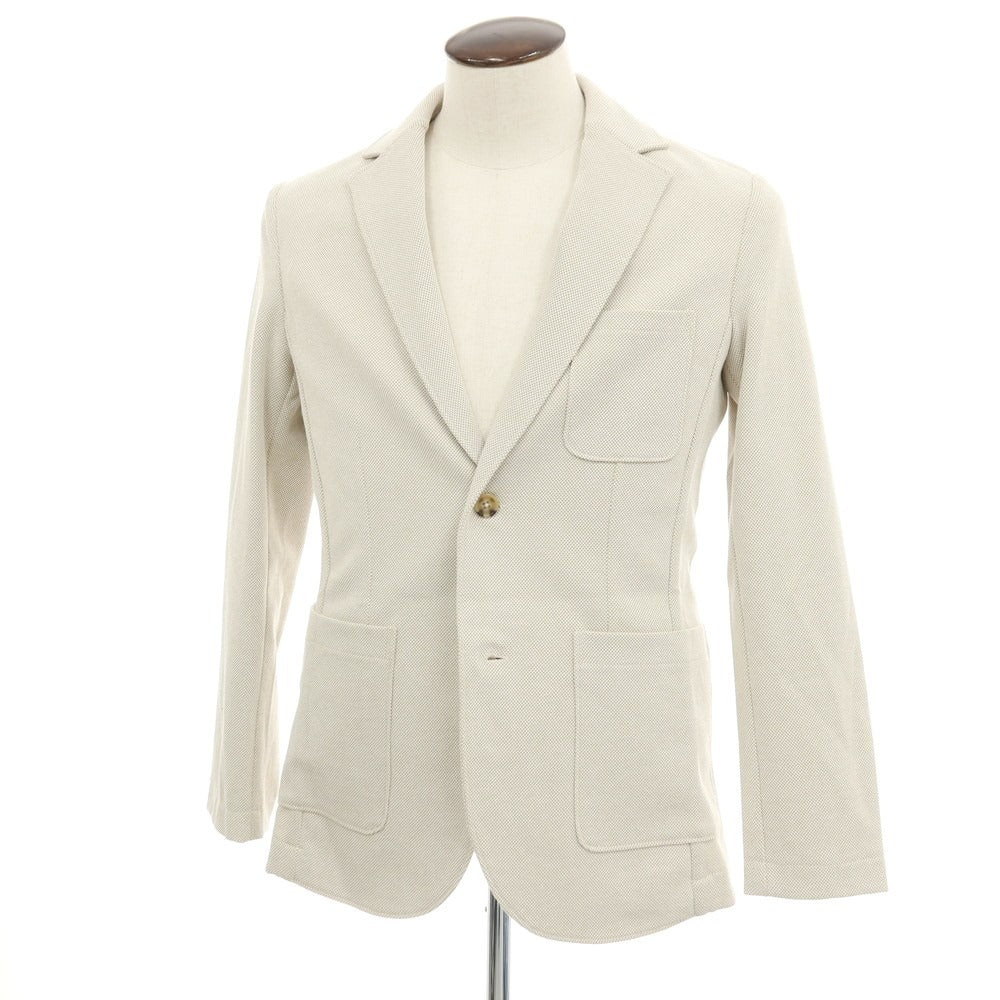 【新品】ガウディ GAUDI 26SS ポリエステルコットンジャージー カジュアルジャケット ベージュ【 50 】【 状態ランクN 】【 メンズ 】