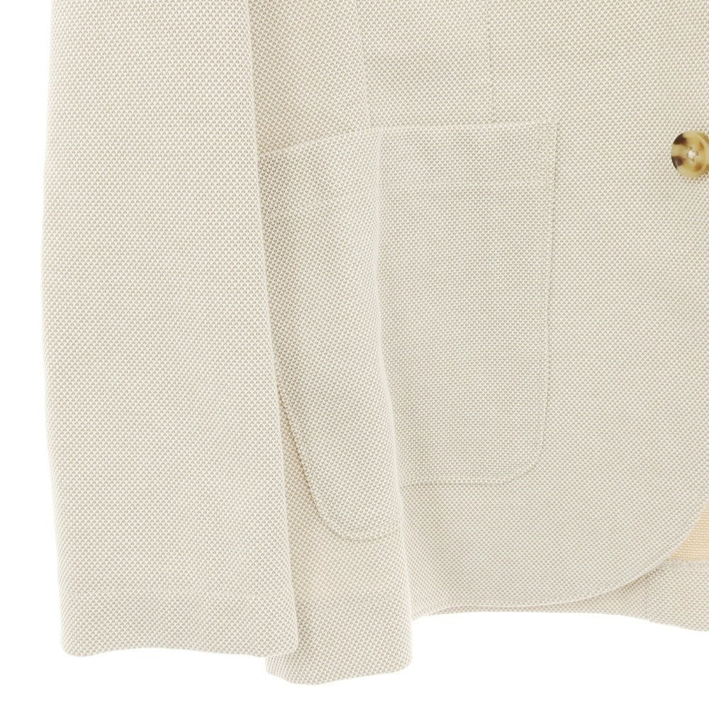 【新品】ガウディ GAUDI 26SS ポリエステルコットンジャージー カジュアルジャケット ベージュ【 50 】【 状態ランクN 】【 メンズ 】