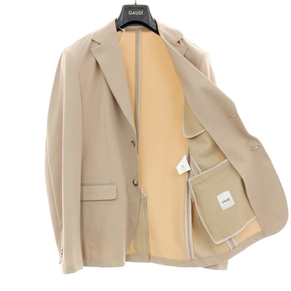 【新品】ガウディ GAUDI 26SS ナイロンレーヨンジャージー カジュアルジャケット ベージュ【 50 】【 状態ランクN 】【 メンズ 】