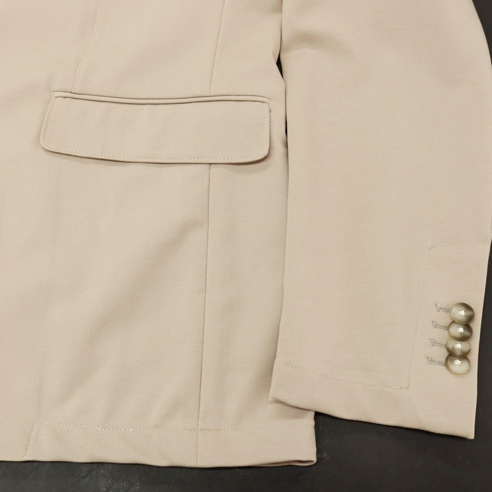 【新品】ガウディ GAUDI 26SS ナイロンレーヨンジャージー カジュアルジャケット ベージュ【 50 】【 状態ランクN 】【 メンズ 】