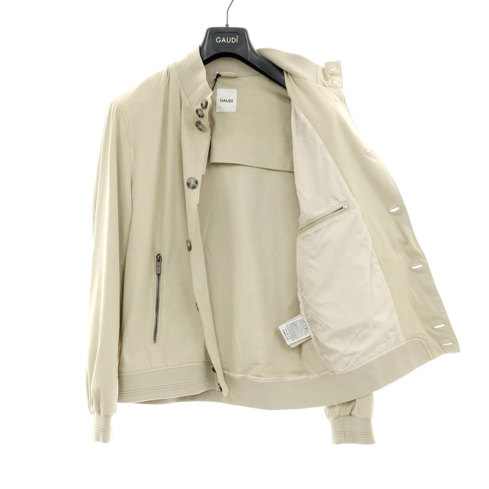【新品アウトレット】ガウディ GAUDI 26SS エコスエードブルゾン ベージュ【 L 】【 状態ランクN- 】【 メンズ 】