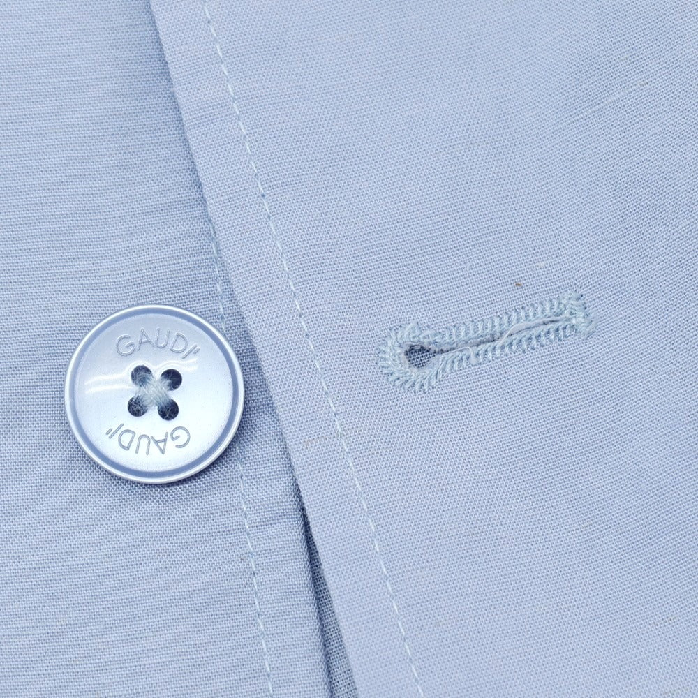 【新品アウトレット】ガウディ GAUDI 26SS リヨセルリネン ワークジャケット ライトブルー【 50 】【 状態ランクN- 】【 メンズ 】