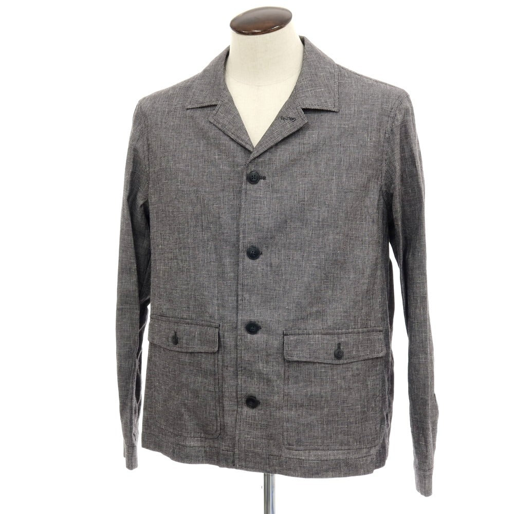 【新品】ガウディ GAUDI 26SS リネンコットン ワークジャケット ダークグレー【 50 】【 状態ランクN 】【 メンズ 】