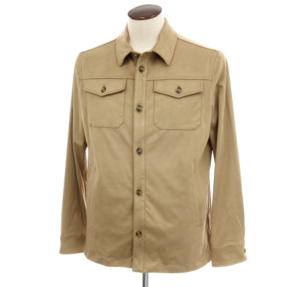 【新品】ガウディ GAUDI 26SS エコスエード シャツブルゾン ベージュ【 L 】【 状態ランクN 】【 メンズ 】