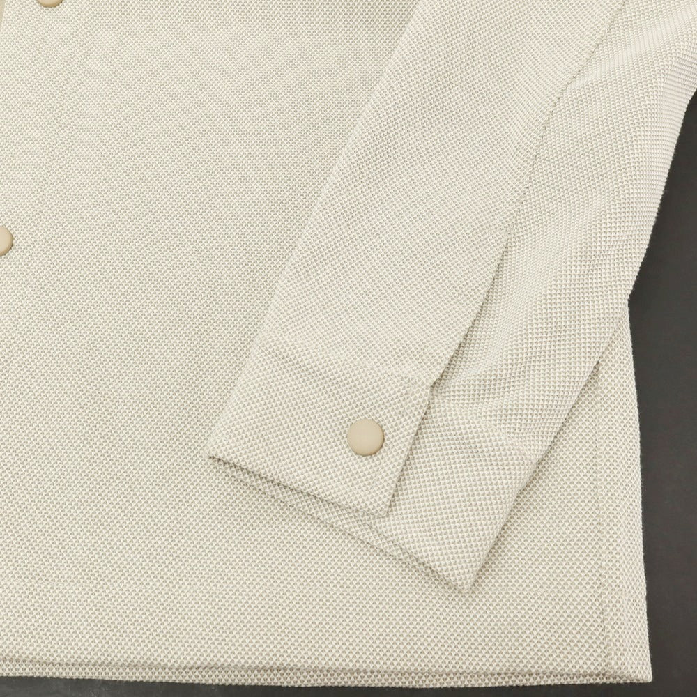 【新品】ガウディ GAUDI 26SS ポリエステルコットンジャージー シャツブルゾン ベージュ【 50 】【 状態ランクN 】【 メンズ 】