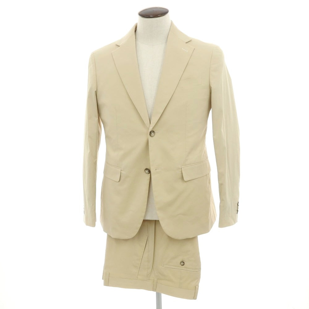 【新品アウトレット】ガウディ GAUDI 26SS ストレッチコットンナイロン 2つボタンスーツ ベージュ【 50 】【 状態ランクN- 】【 メンズ 】