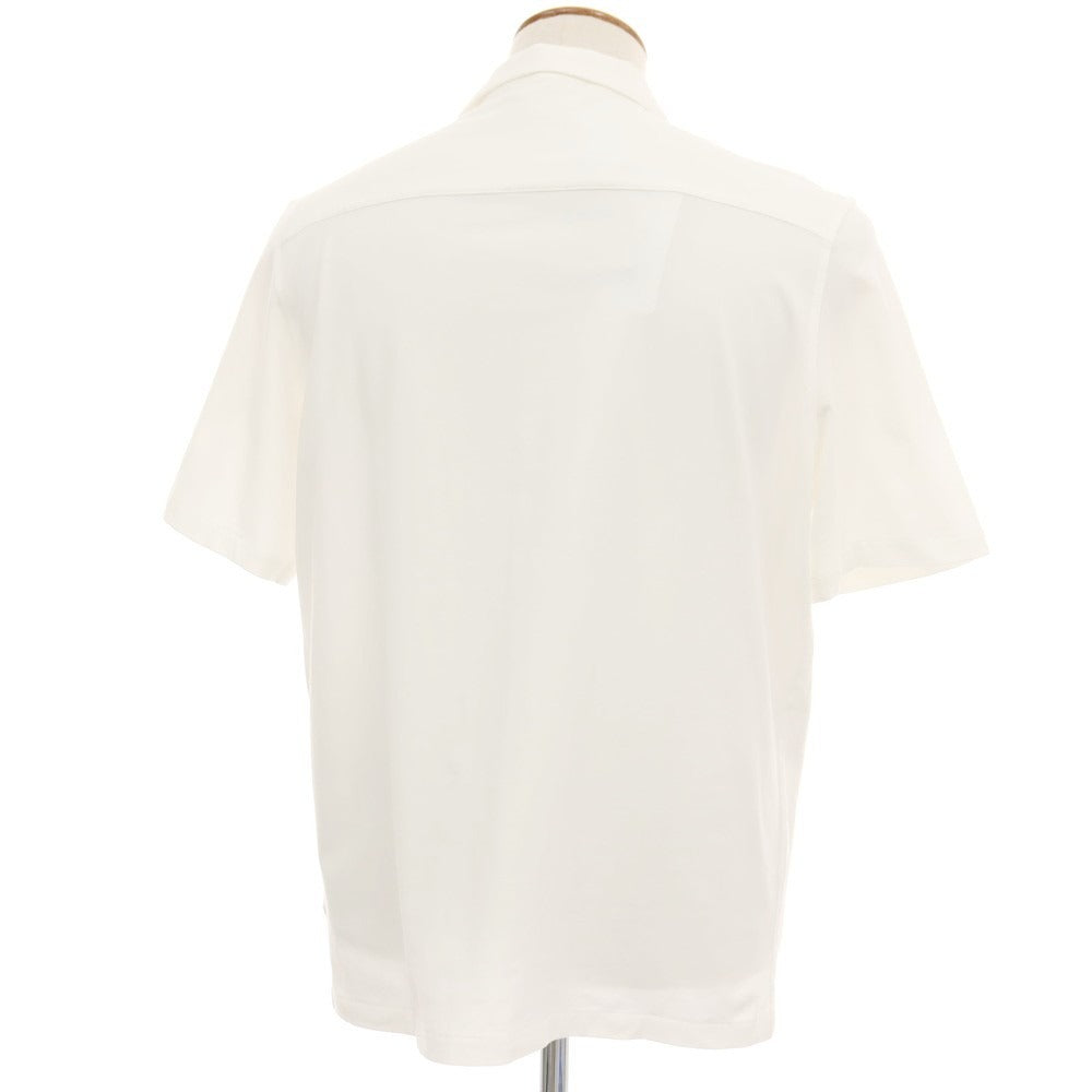 【新品アウトレット】ガウディ GAUDI ストレッチ コットン オープンカラー 半袖シャツ ホワイト【サイズM】【 状態ランクN- 】【 メンズ 】