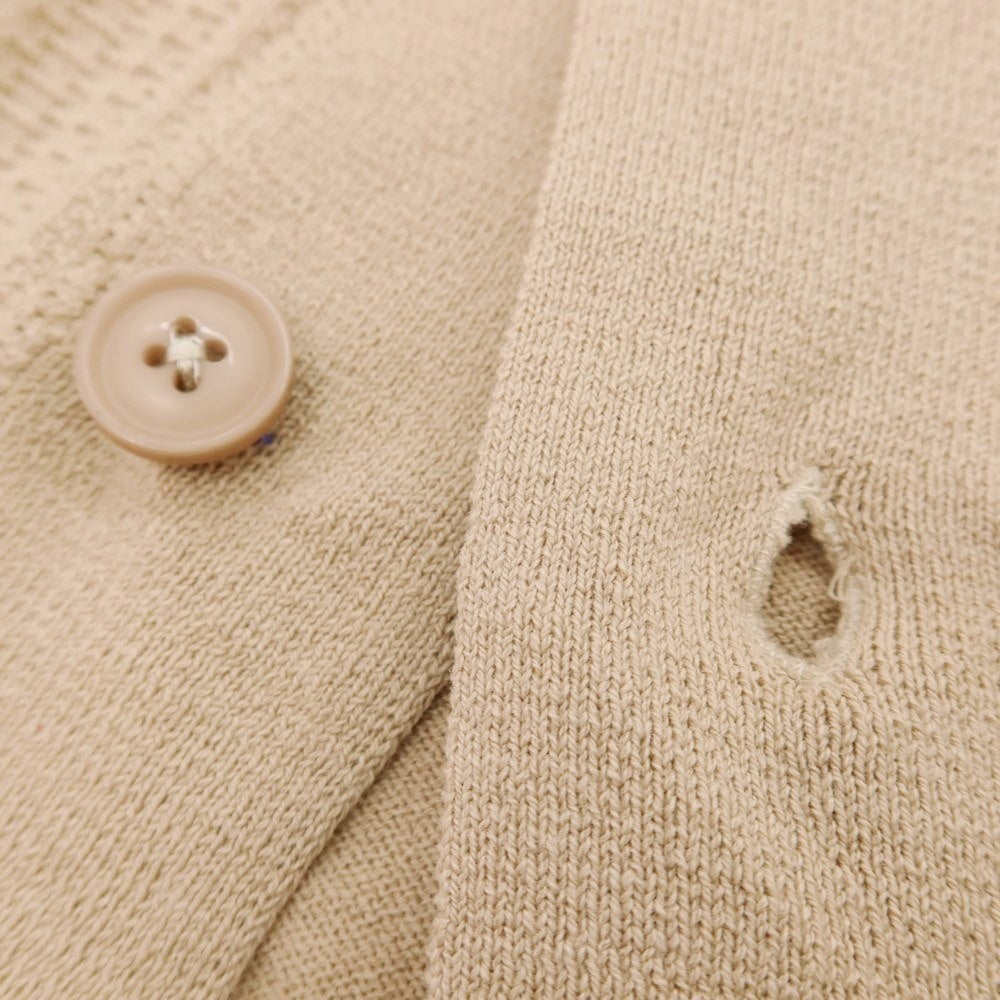 【新品】ガウディ GAUDI ハイゲージ コットン オープンカラー 半袖ニットシャツ ベージュ【 L 】【 状態ランクN 】【 メンズ 】