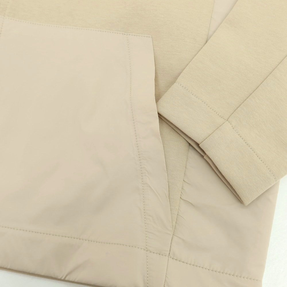 【新品】ガウディ GAUDI コットンポリエステルジャージー×ナイロン ジップアップ パーカー ベージュ【 L 】【 状態ランクN 】【 メンズ 】