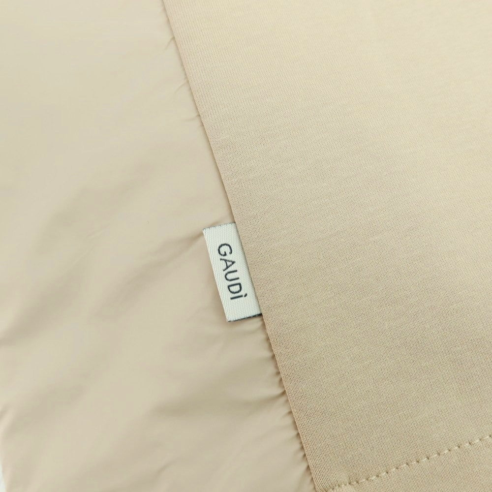 【新品】ガウディ GAUDI コットンポリエステルジャージー×ナイロン ジップアップ パーカー ベージュ【 L 】【 状態ランクN 】【 メンズ 】