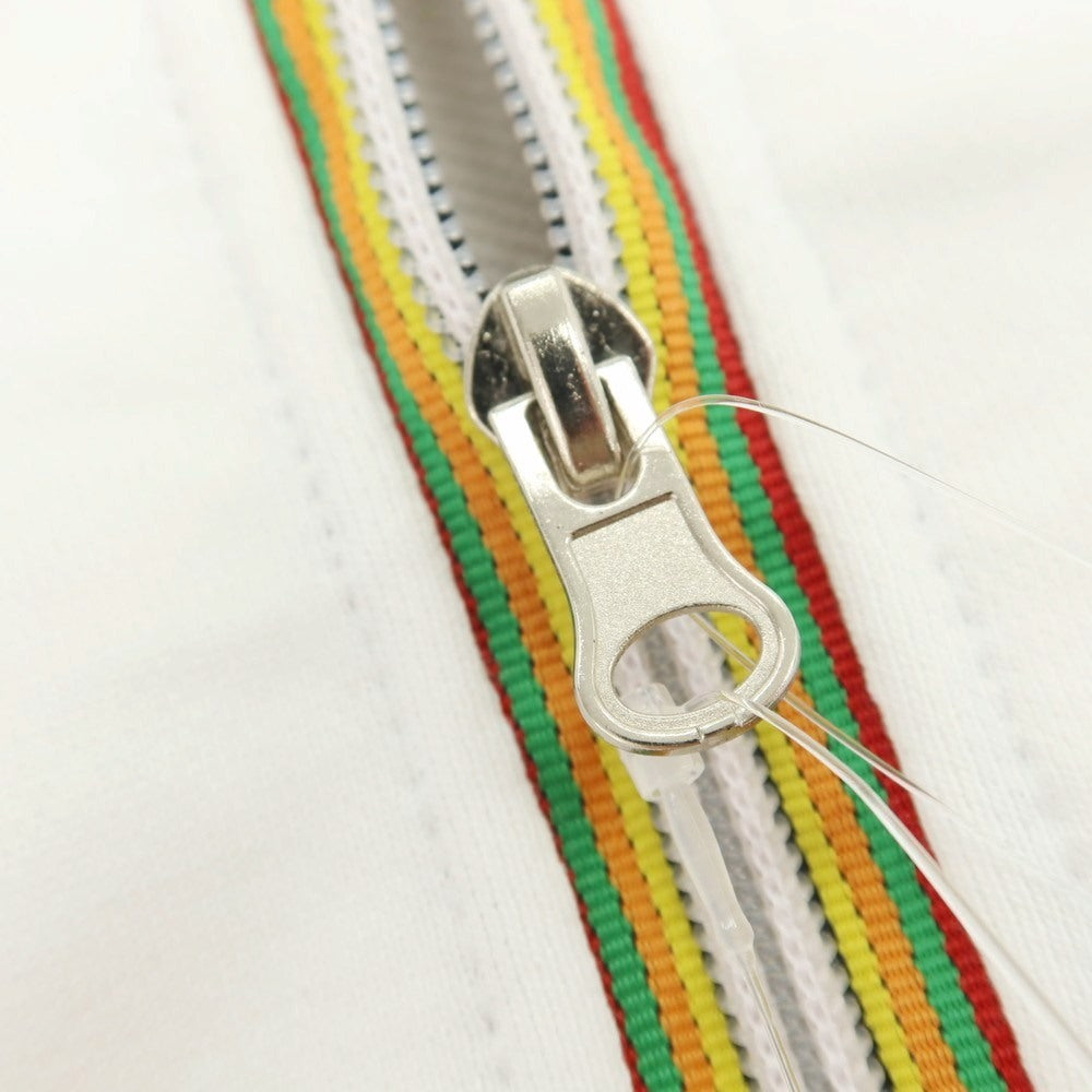 【新品】ガウディ GAUDI コットン スタンドカラー ダブルジップ スウェット ホワイト【 L 】【 状態ランクN 】【 メンズ 】